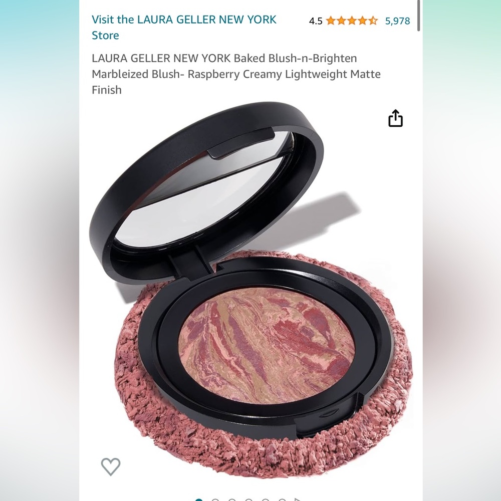 LAURA GELLER NEW YORK Baked Blush-n-Brighten
Marbleized Blush- Raspberry
